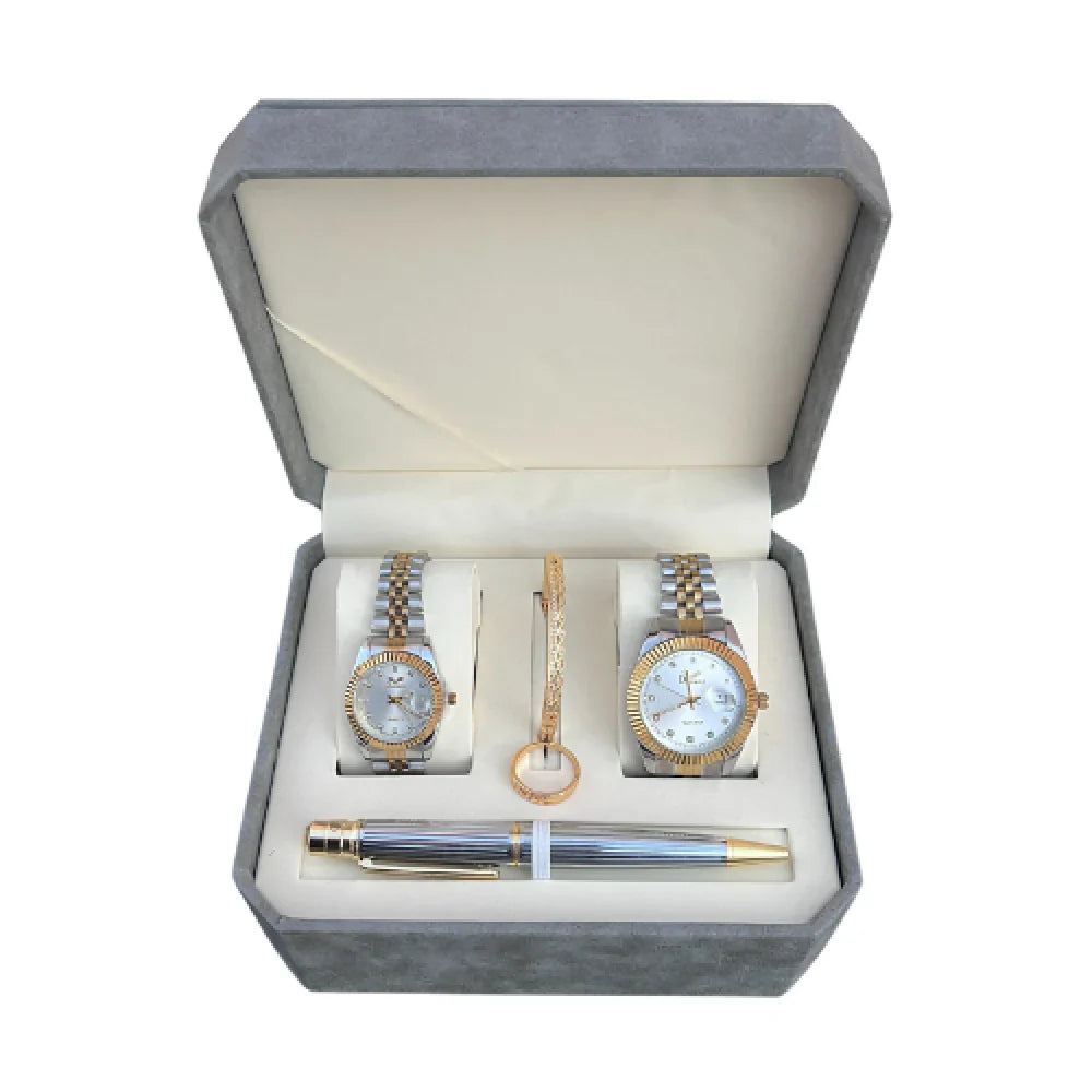 هدية الوقت – ساعات متطابقة للأزواج مع خيار بطاقة مخصصة