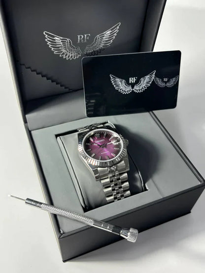 عباية مينا بنفسجية مزخرفة – لمسة أنيقة وفريدة