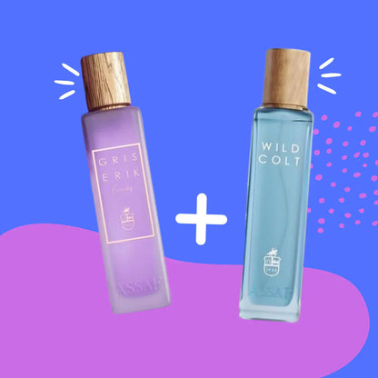 طقم عطور Gris Erik & Wild Colt من عَسّاف | 2 × 200مل أو دو برفان | شحن سريع