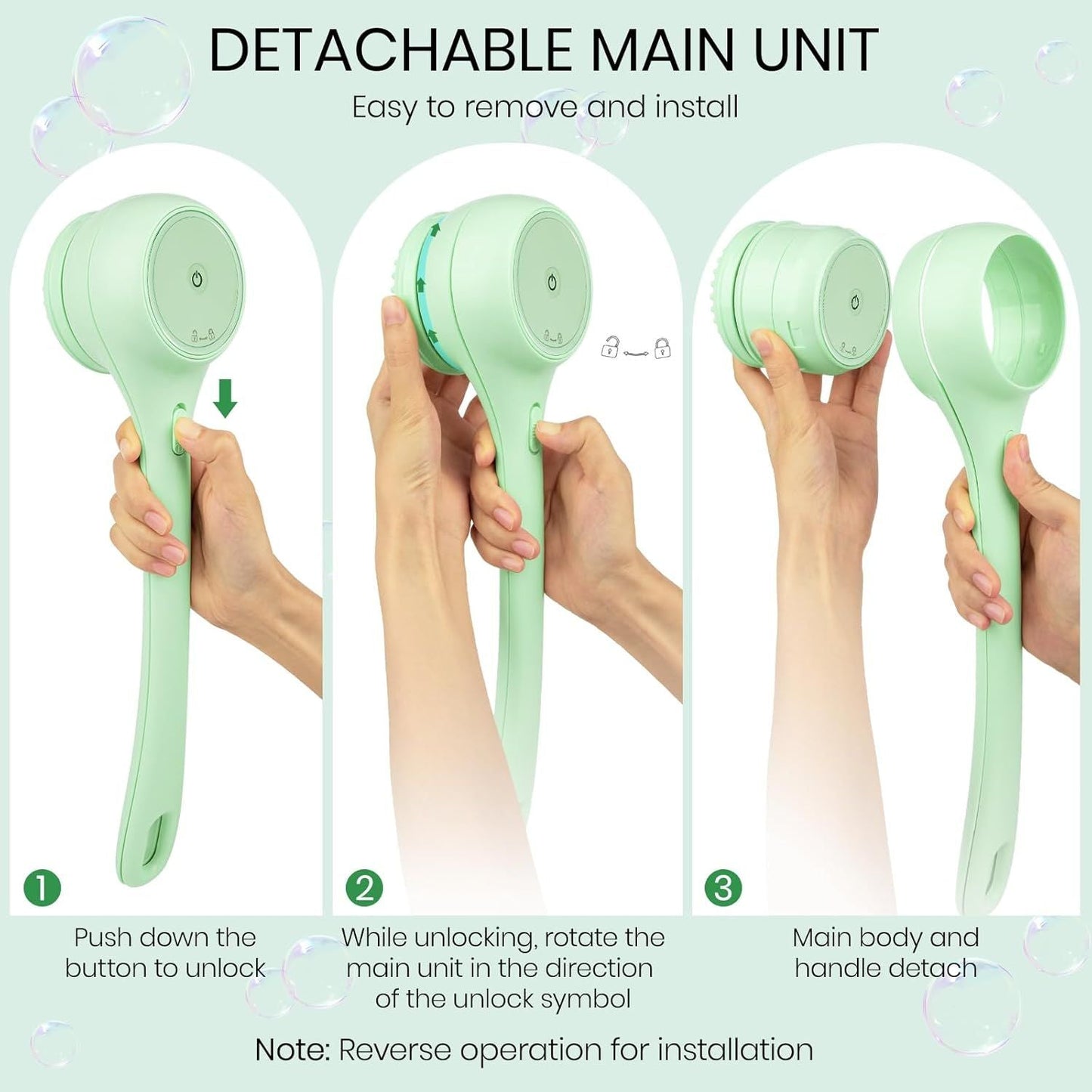 فرشاة الجسم الكهربائية – تنظيف الظهر والاستحمام